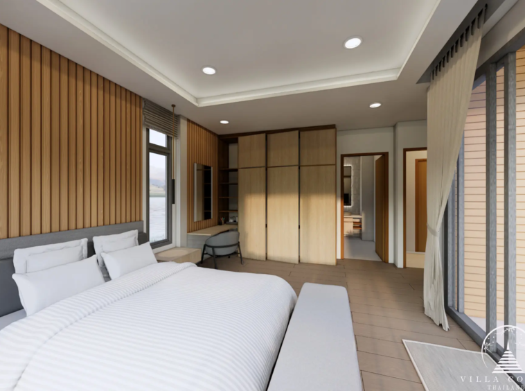 Bedroom in Le Villa Lake Pool Villas.