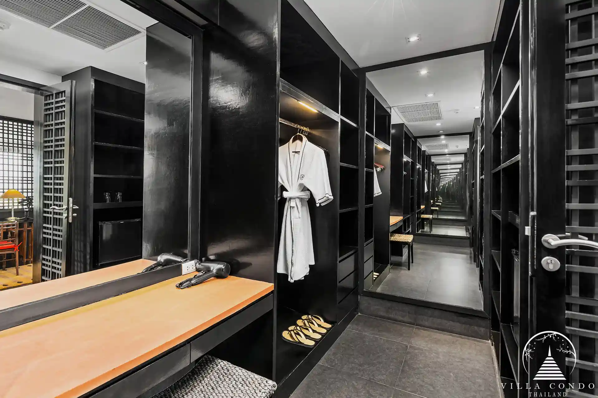 Walk-in closet at Spa Pool Penthouse Layan Hills with ample storage