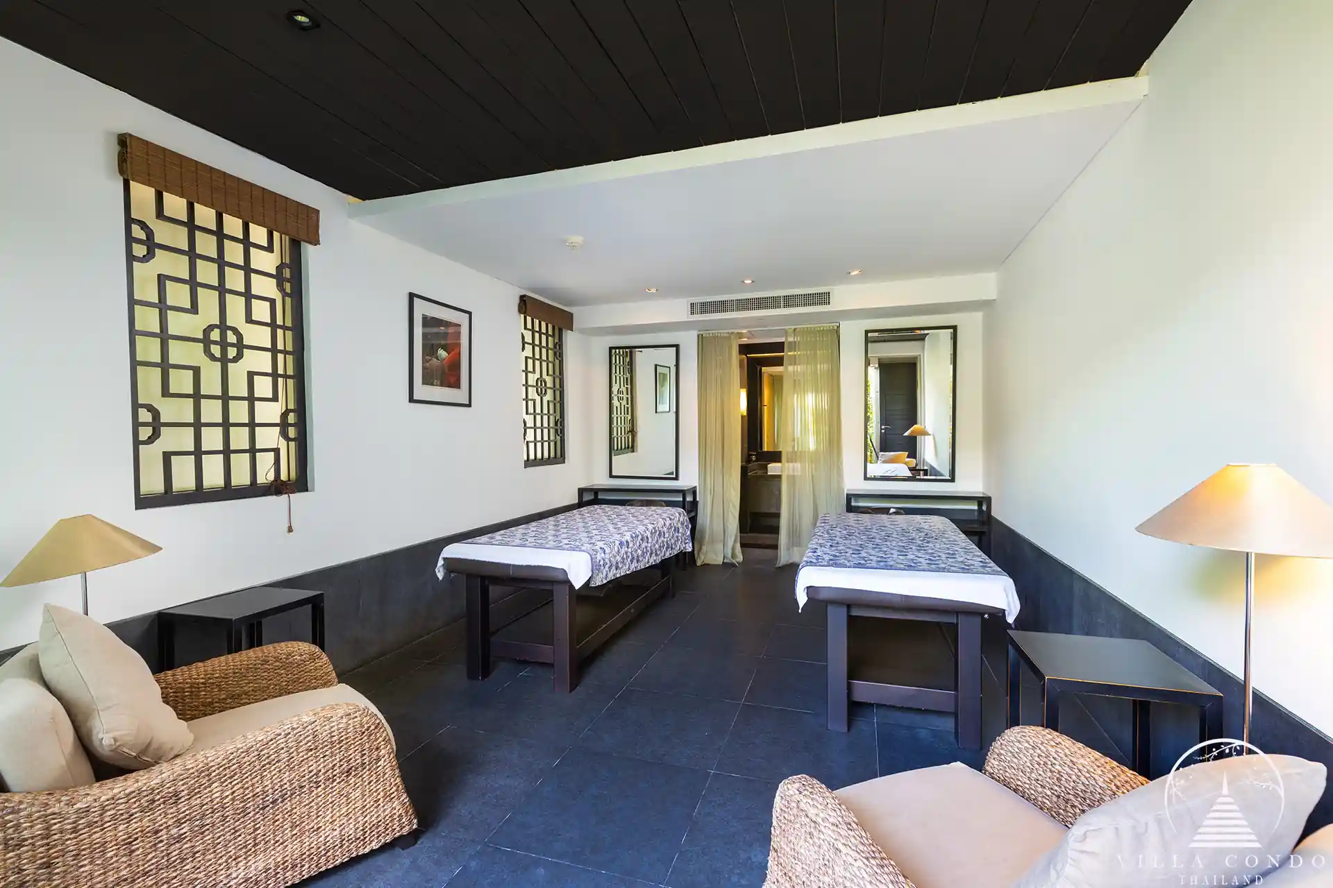 Private massage room at Spa Pool Penthouse Layan Hills with tranquil ambiance