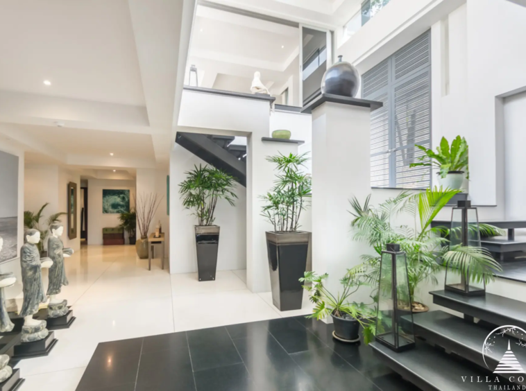 Spacious corridor at Villa Bauhinia with natural light