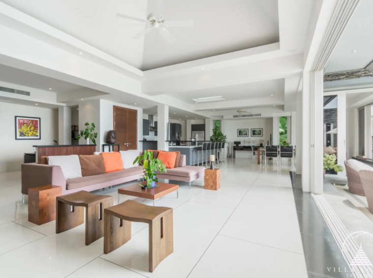 Spacious living area at Villa Bauhinia with open-plan design