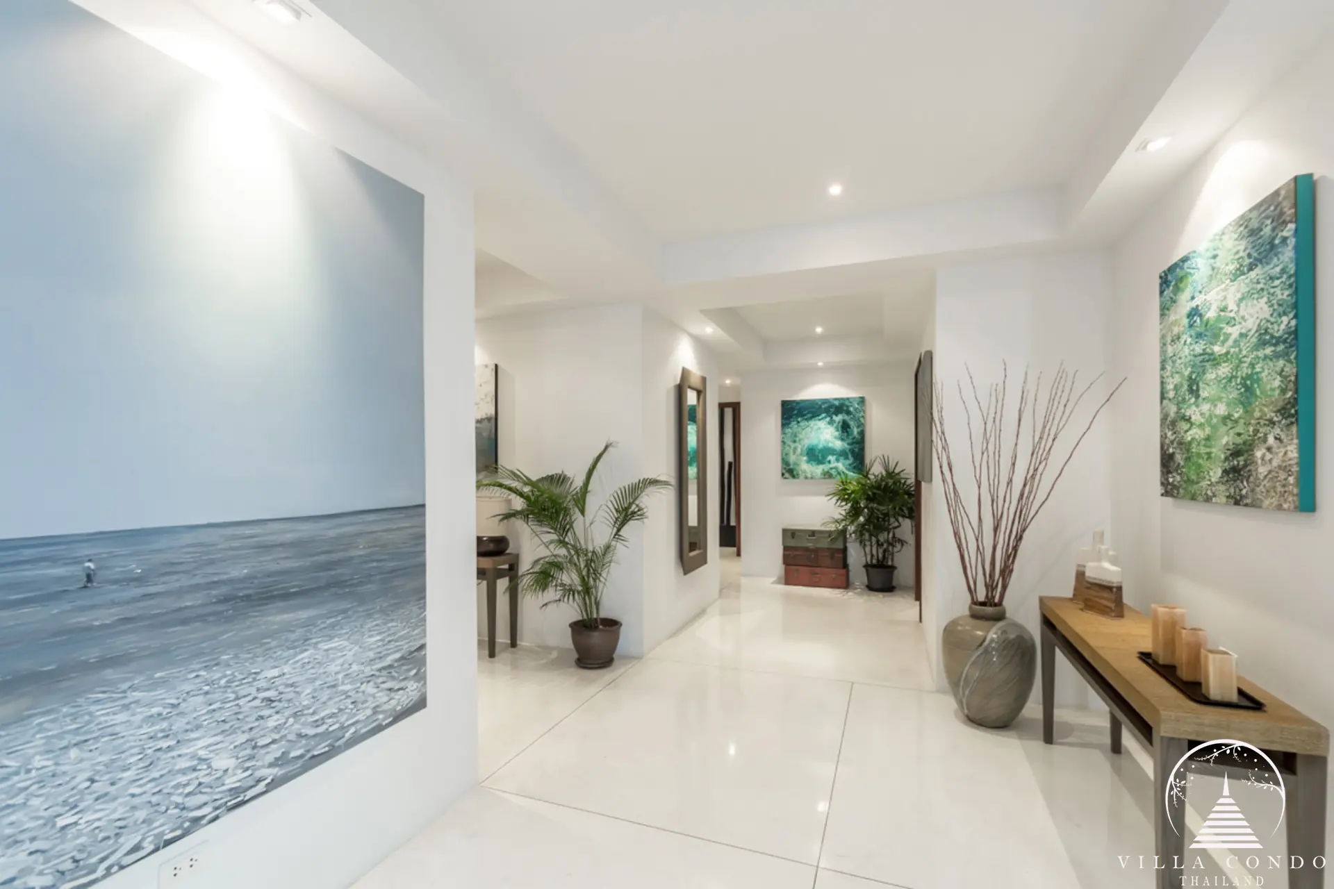 Spacious corridor at Villa Bauhinia with natural light