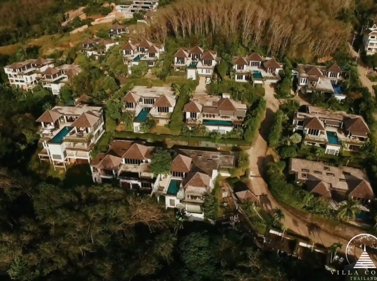 Bird's eye view of Villa Bauhinia and its stunning location