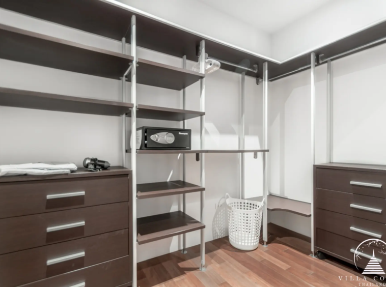 Walk-in closet at Villa Bauhinia with ample storage
