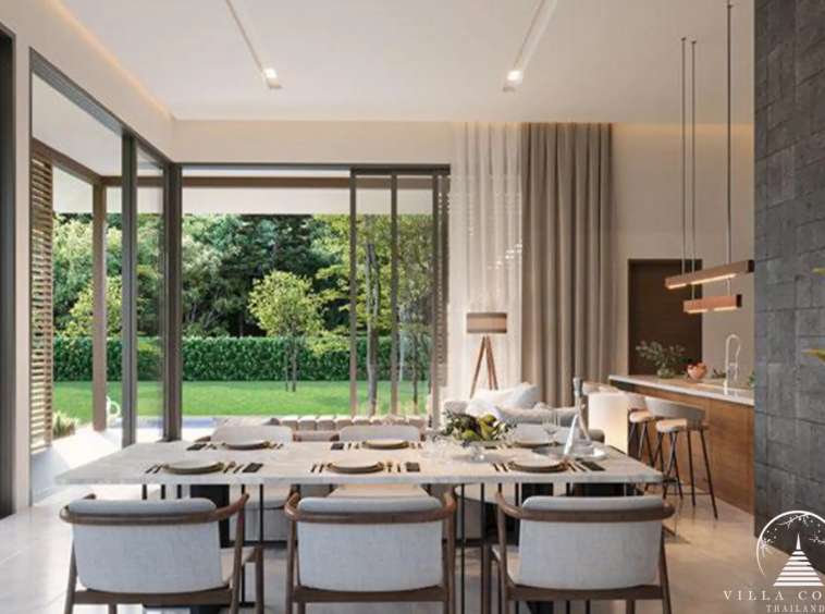 Villa Cerulean Saku Naiyang Beach dining area
