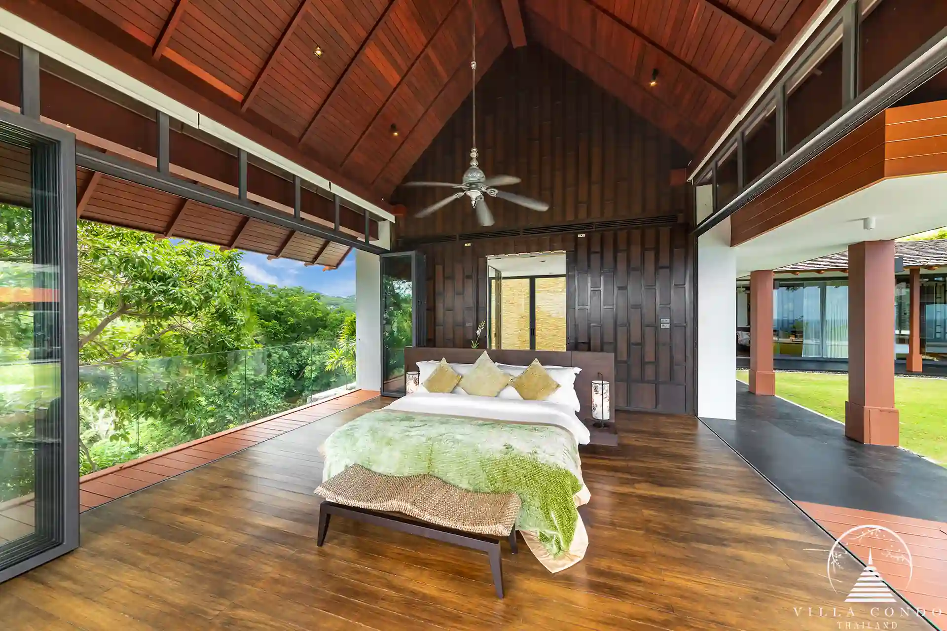Villa Santisuk Kamala Headland master bedroom with sea view