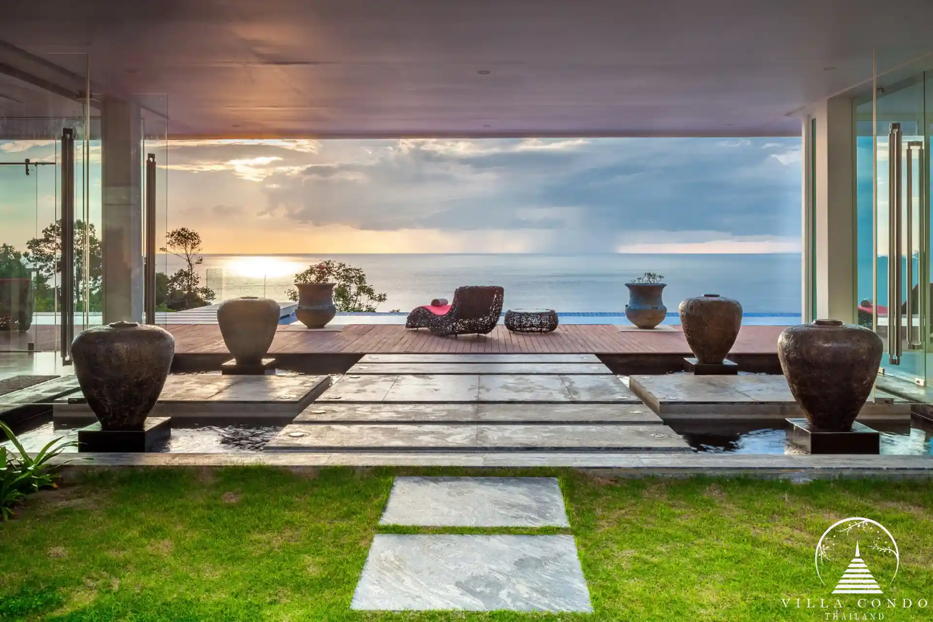 The main entrance of Villa Solaris Kamala, leading to luxury and comfort.