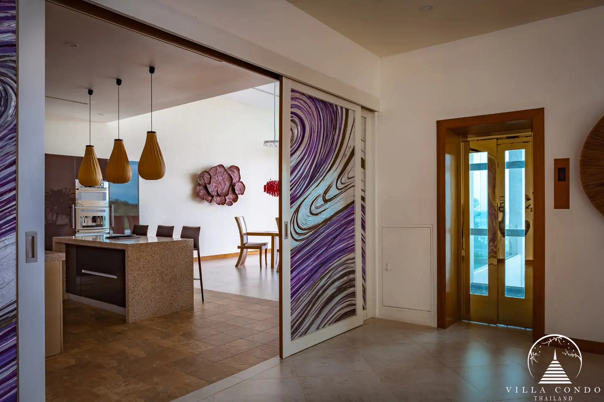 Elegant interior of Villa Solaris Kamala with modern furnishings.