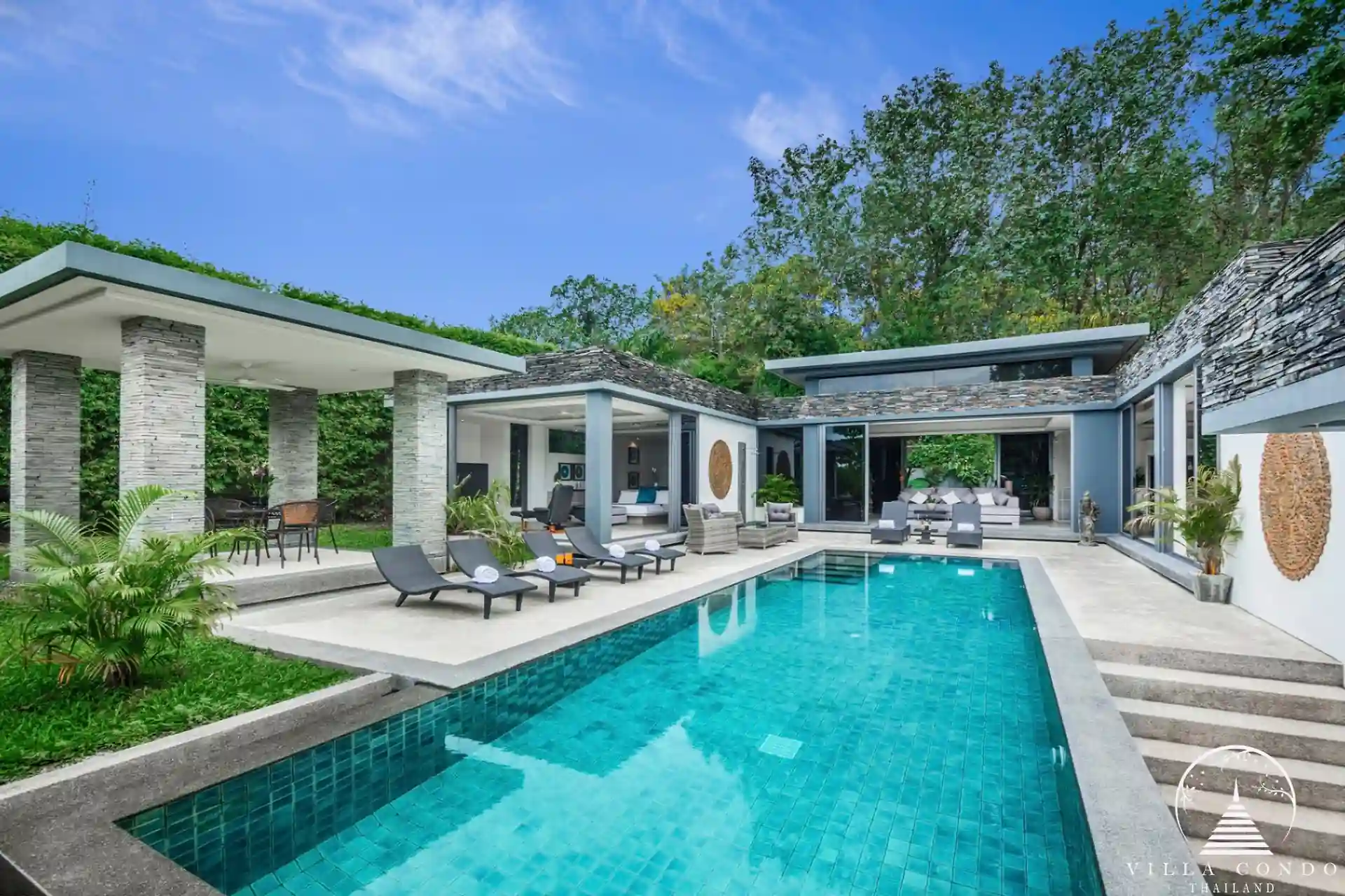 Exterior view of villa with Sala at Villas by the Big Bamboo.