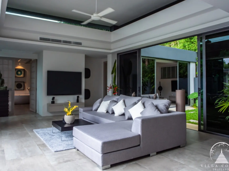 Spacious living area at Villas by the Big Bamboo.