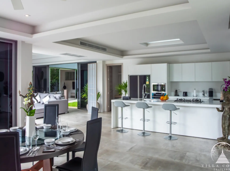 Contemporary interior of Villas by the Big Bamboo.