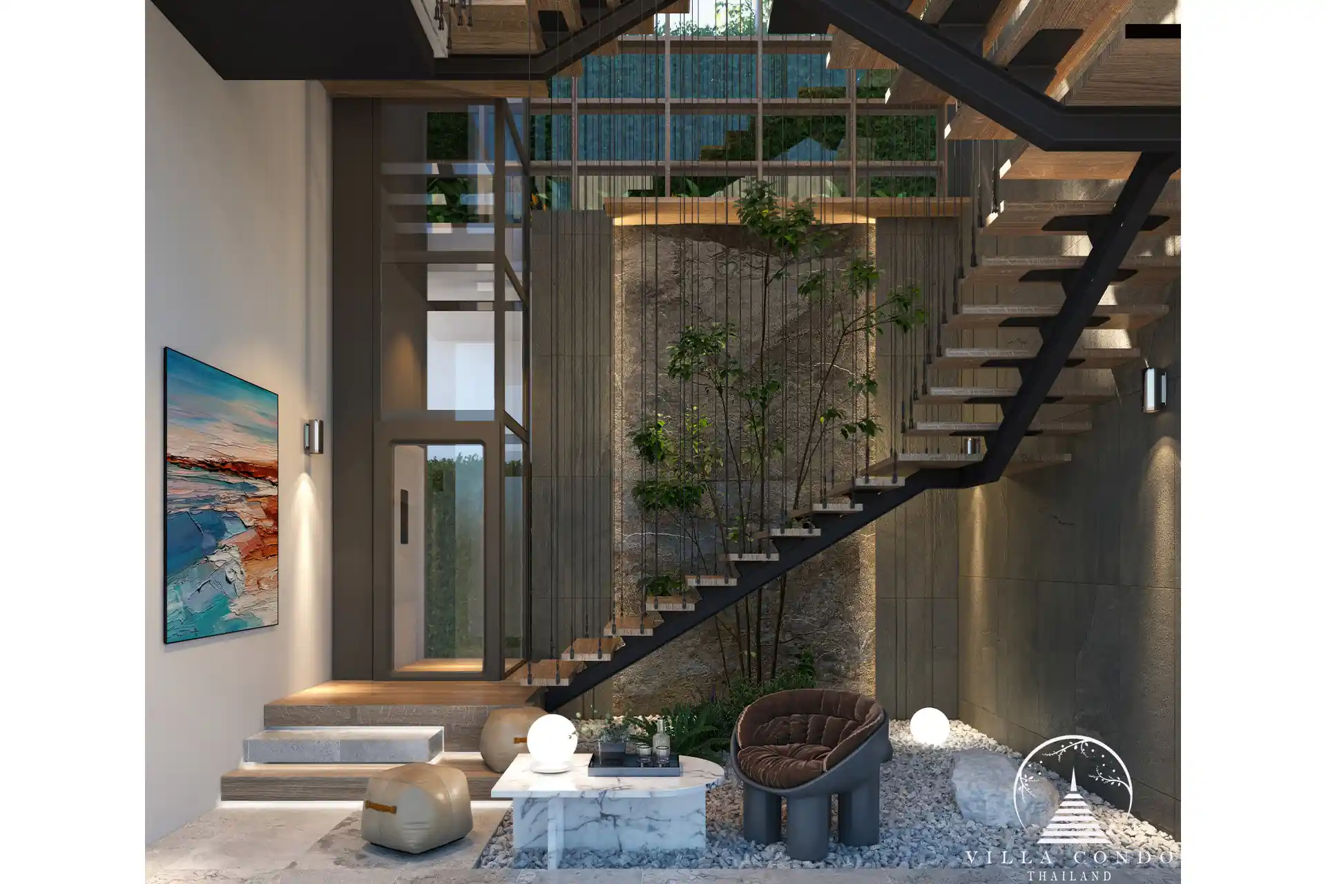 Walai Layan Villas Phase 2 interior with spacious living area.