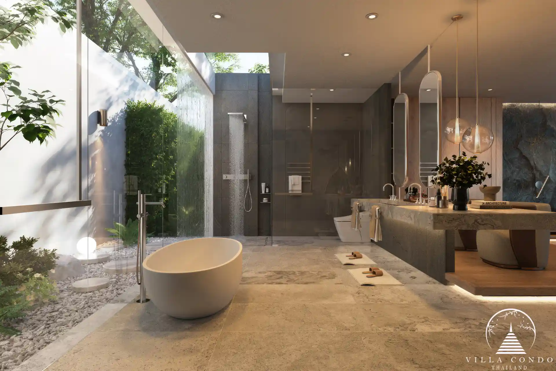 Walai Layan Villas Phase 2 master bathroom with modern fixtures.