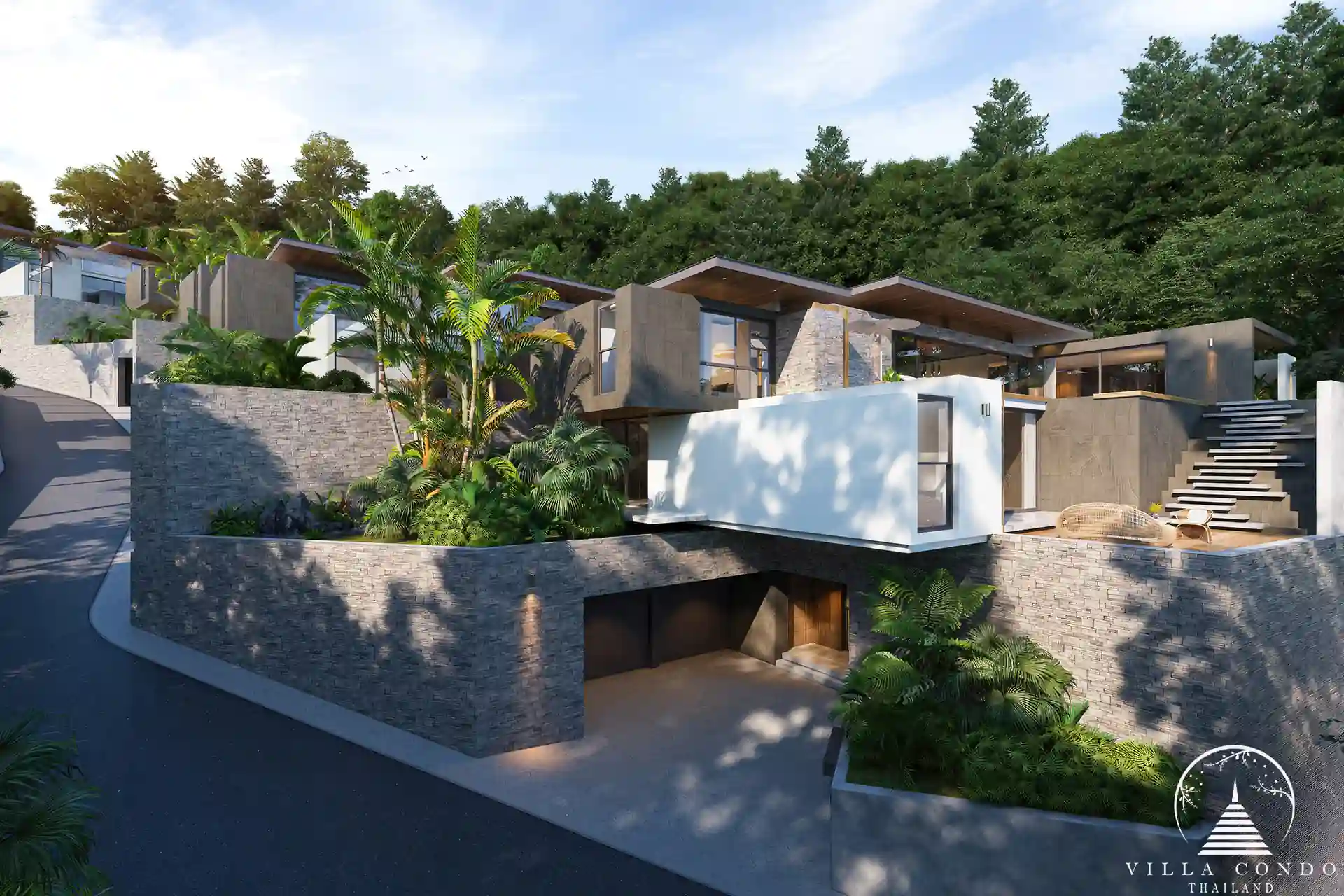 Walai Layan Villas Phase 2 entrance with modern design.