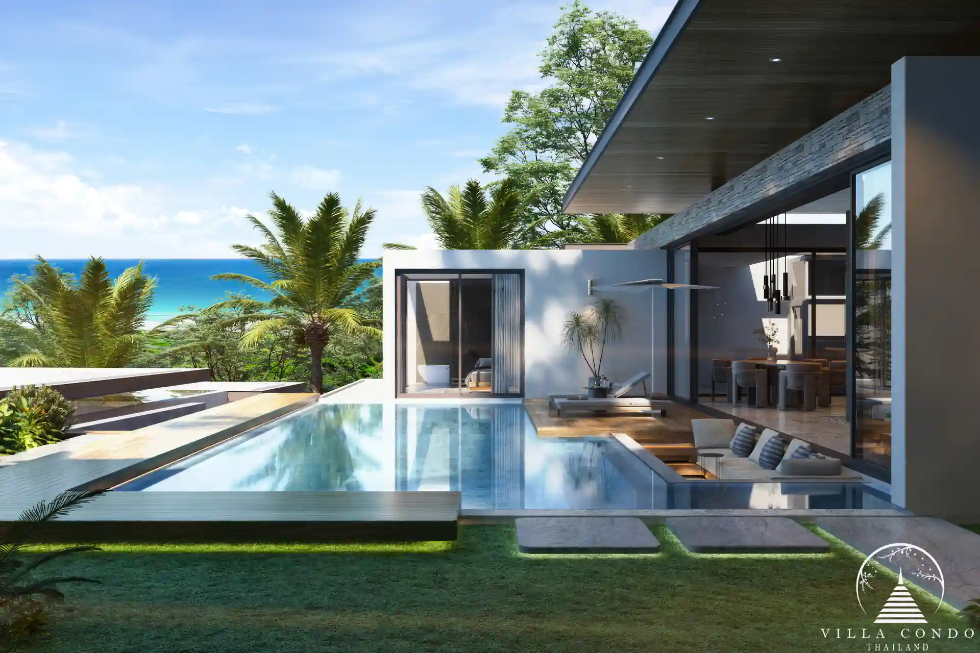 Walai Layan Villas Phase 2 garden area with tropical plants.