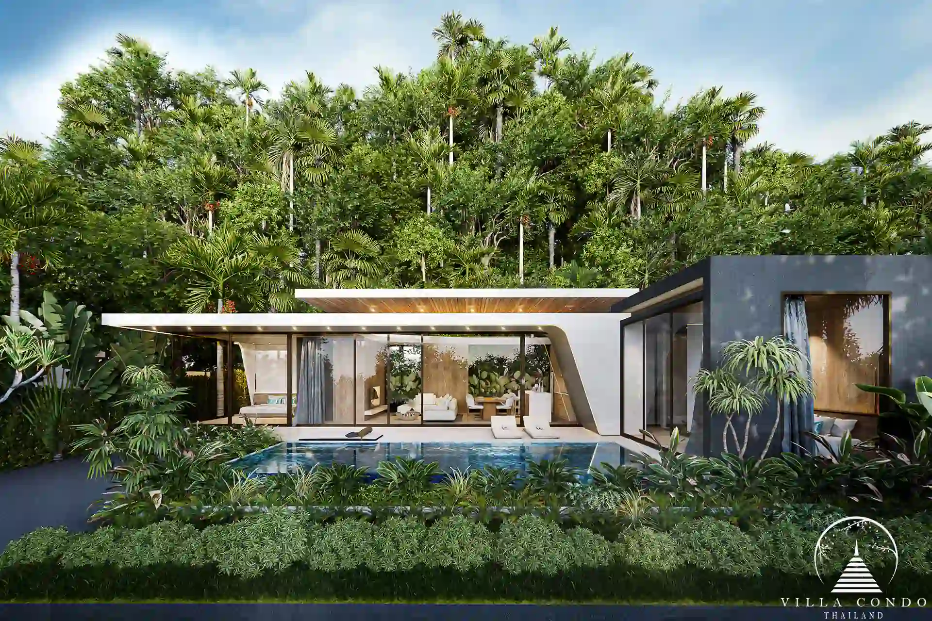 Aileen Villas Phase 6 Outdoor area with lush garden.