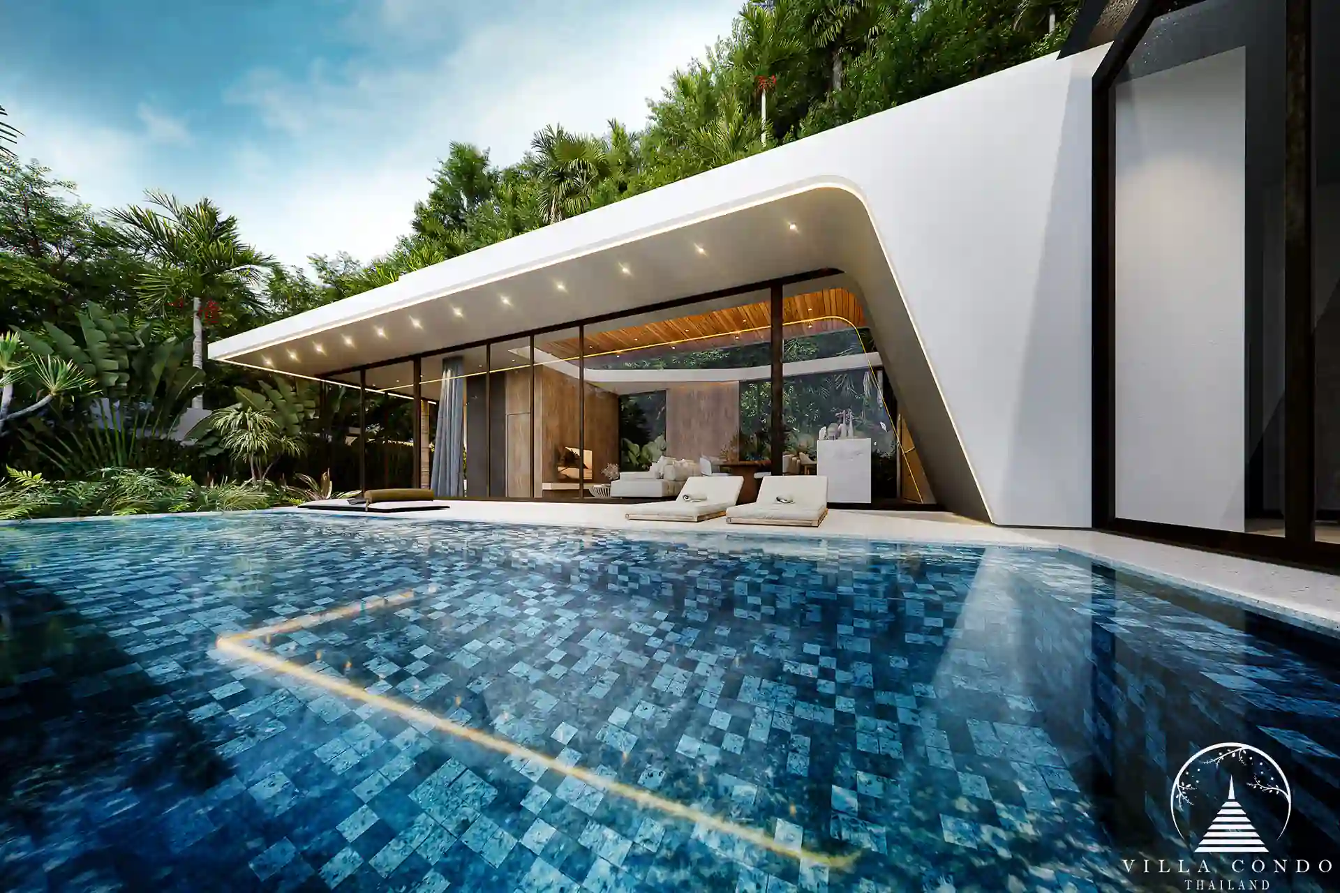 Aileen Villas Phase 6 Private pool with tropical views.
