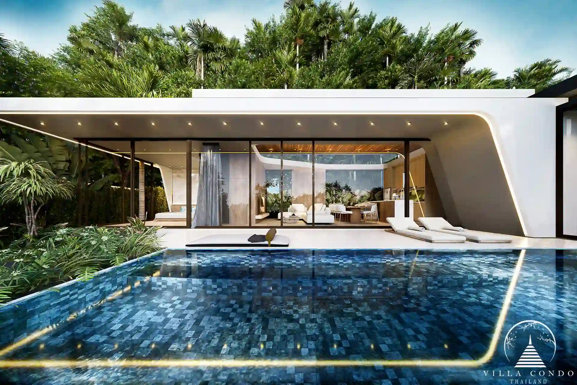 Aileen Villas Phase 6 Private pool with tropical views.