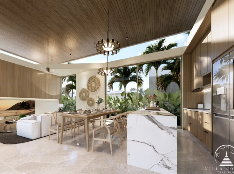 Aileen Villas Phase 6 Elegant dining area with outdoor access.