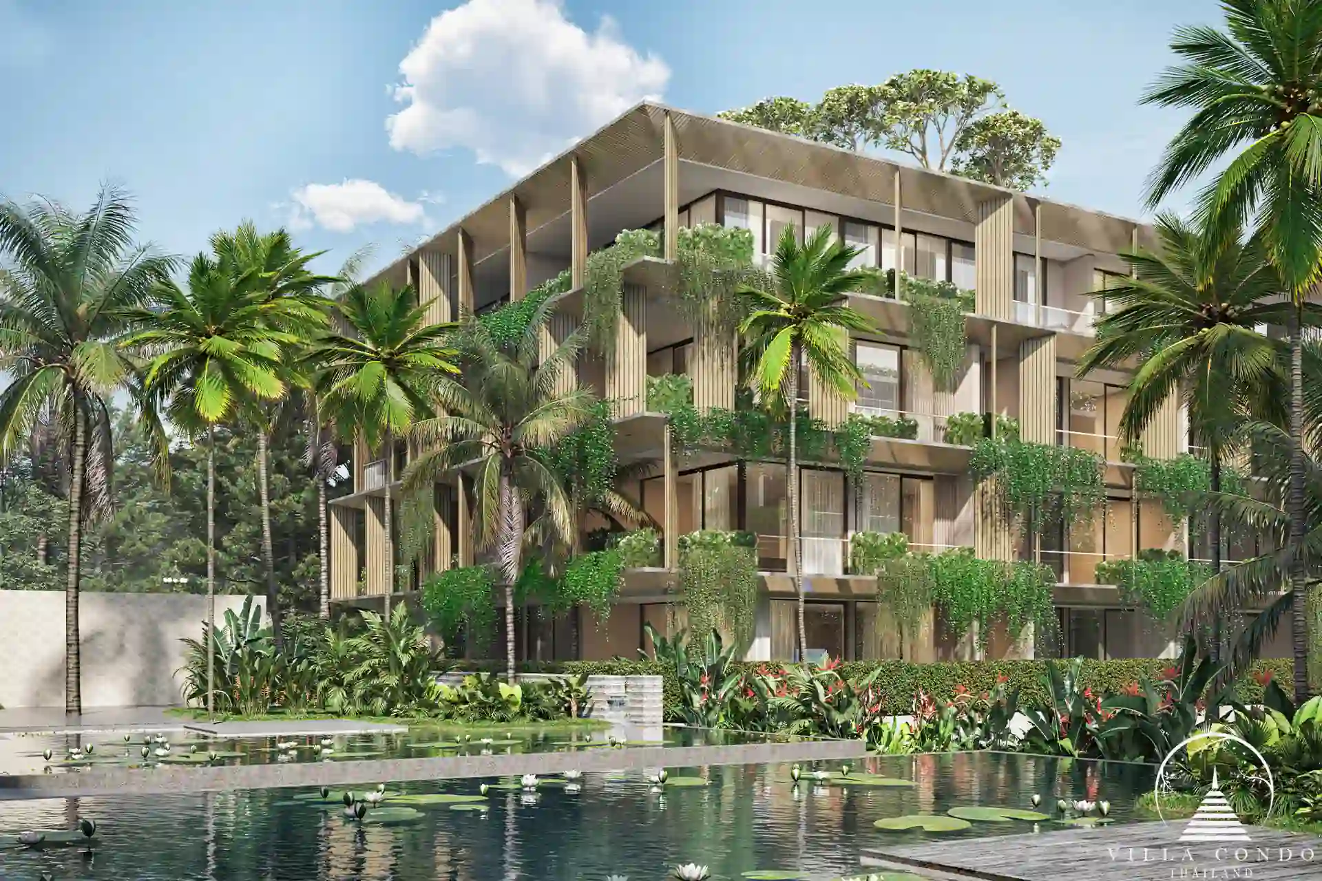 Exterior side view of Gardens of Eden featuring lush gardens and natural surroundings.