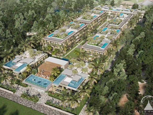 Project overview of Gardens of Eden showing residences, gardens, and wellness facilities.