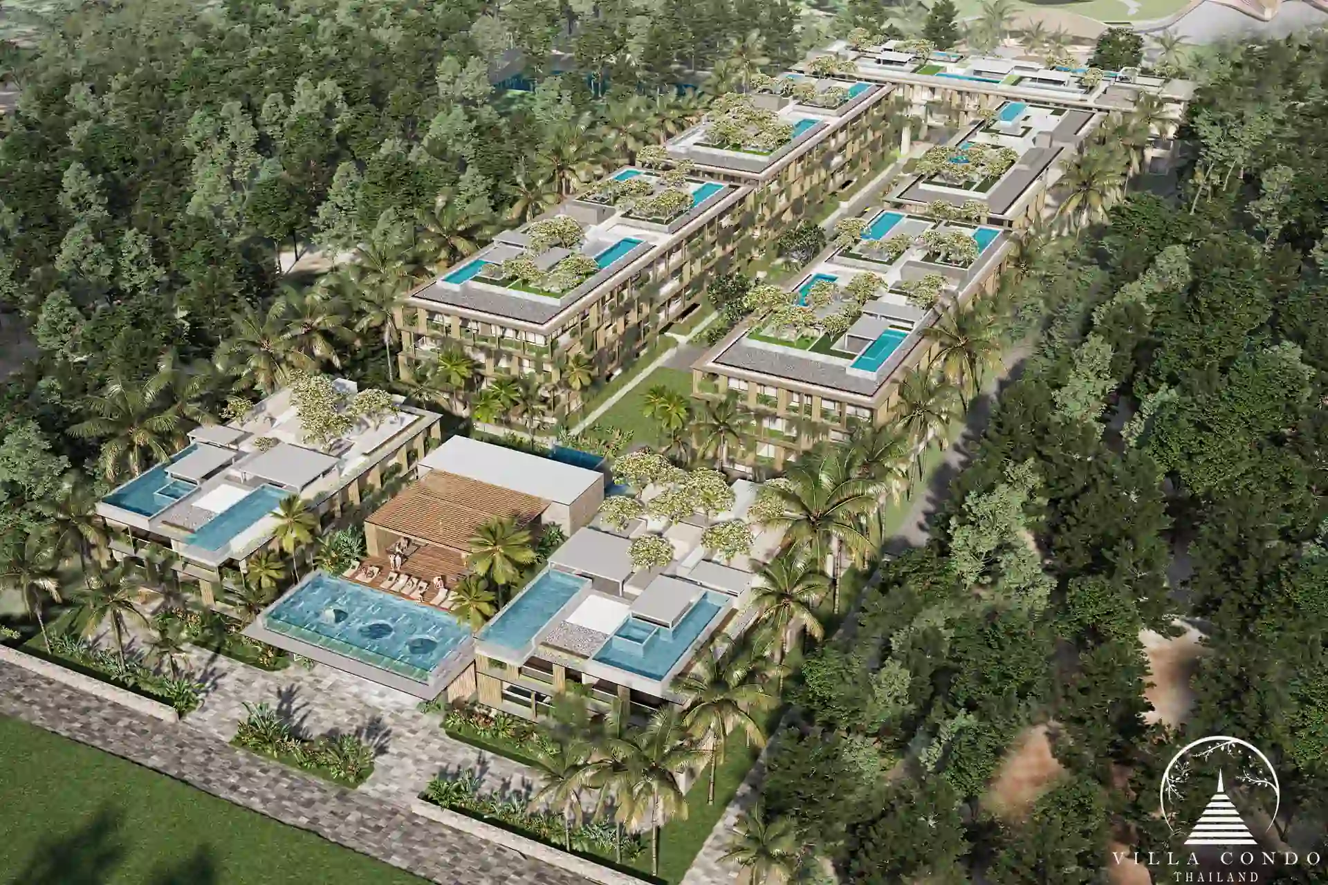 Project overview of Gardens of Eden showing residences, gardens, and wellness facilities.