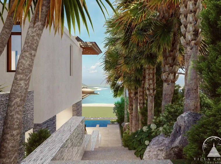 Narana Villa Phuket private stairs leading to the beach.