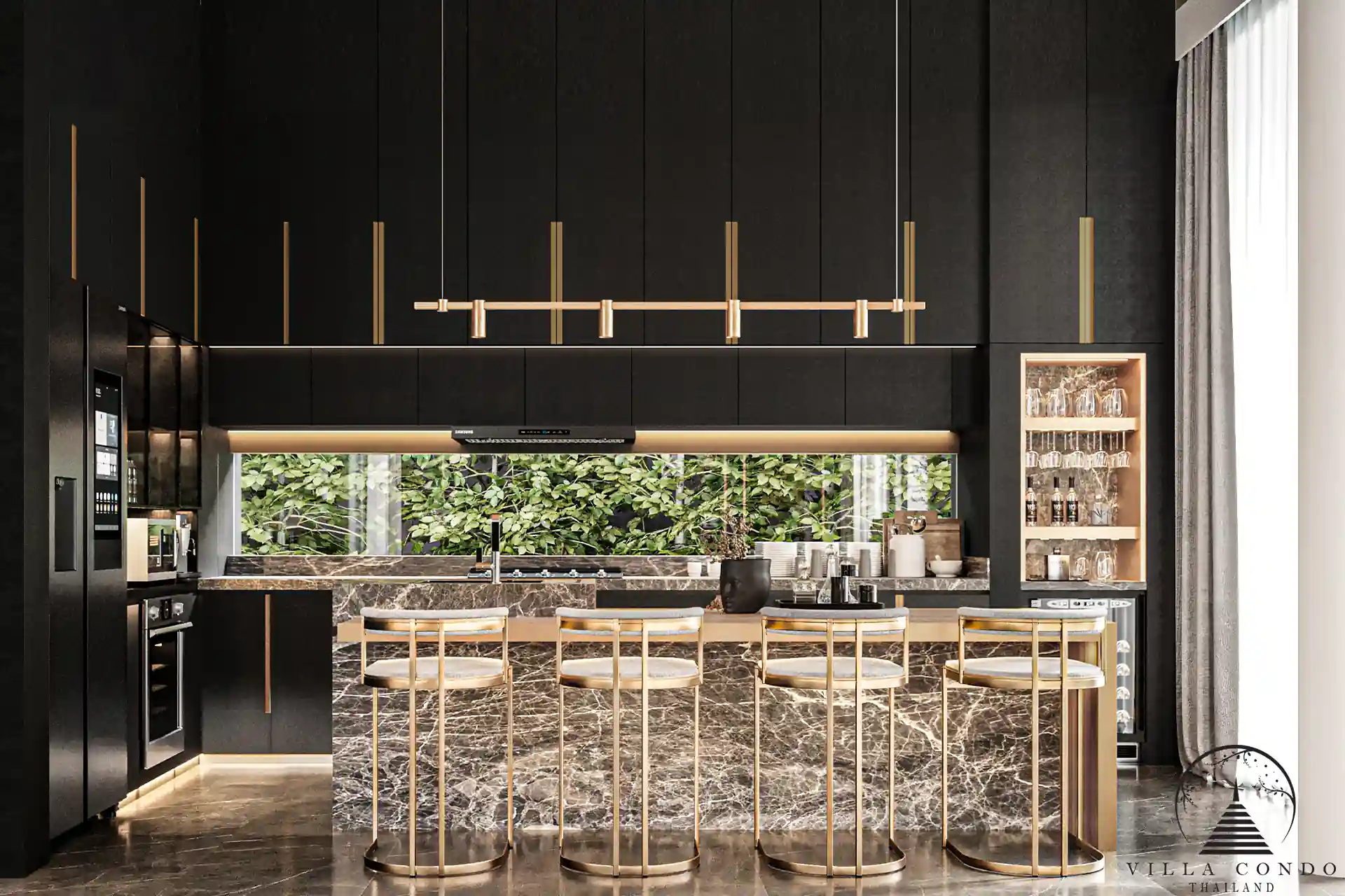 Modern kitchen at Nature's Rest Villa Cherng Talay