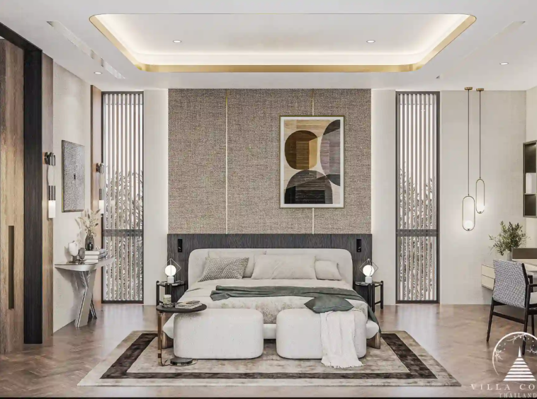 Master bedroom at Nature's Rest Villa Cherng Talay