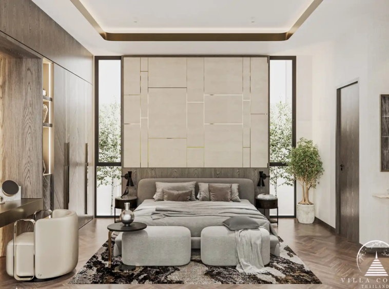 Master bedroom at Nature's Rest Villa Cherng Talay