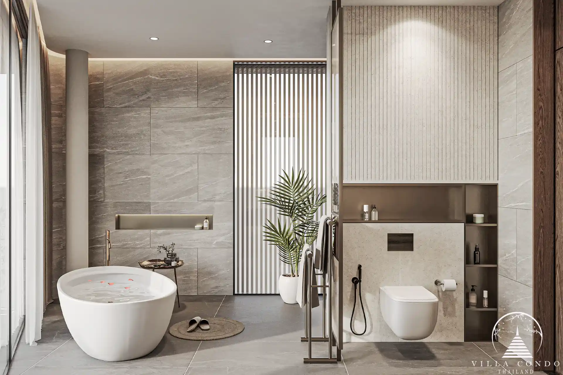 Master bathroom at Nature's Rest Villa Cherng Talay