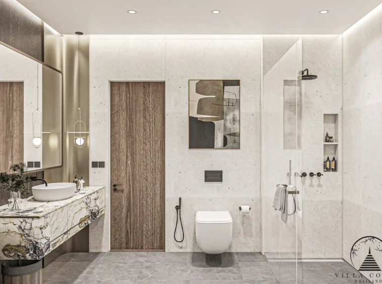 Guest bathroom at Nature's Rest Villa Cherng Talay