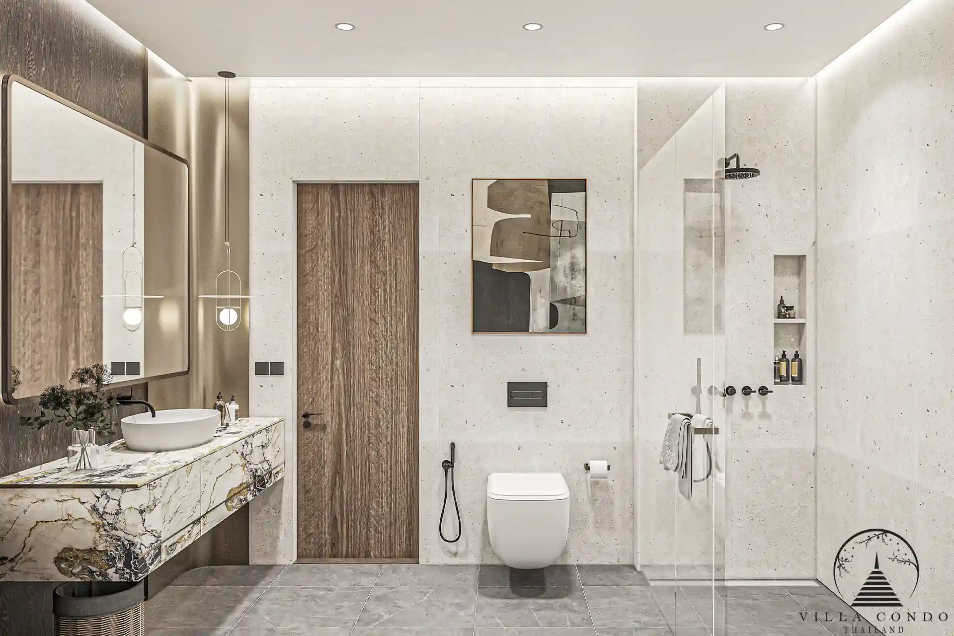 Guest bathroom at Nature's Rest Villa Cherng Talay