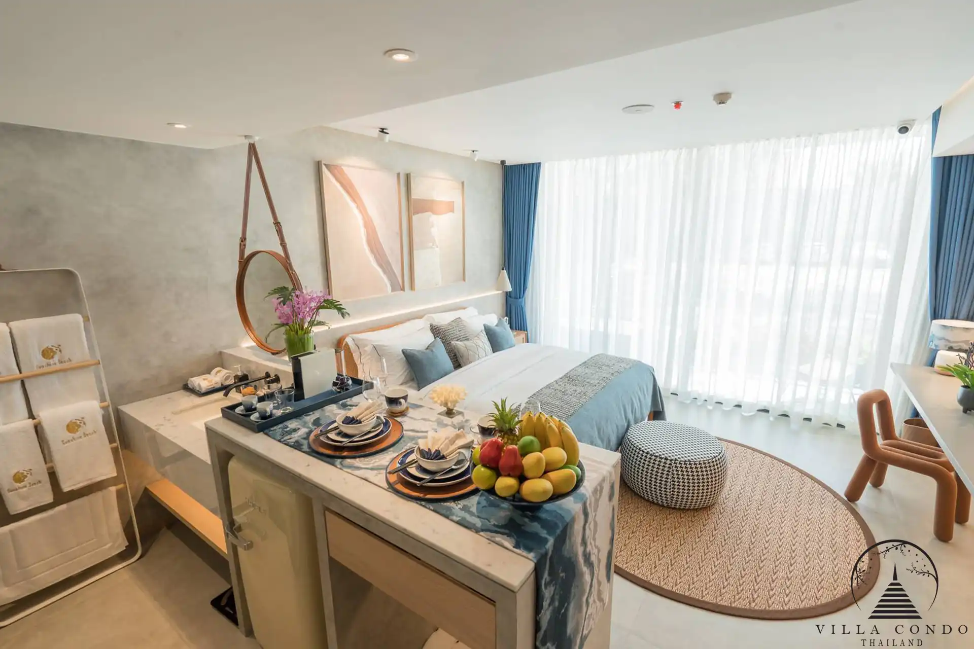 Luxurious interior of Sunshine Beach Beachfront Resort & Residences with modern furnishings.