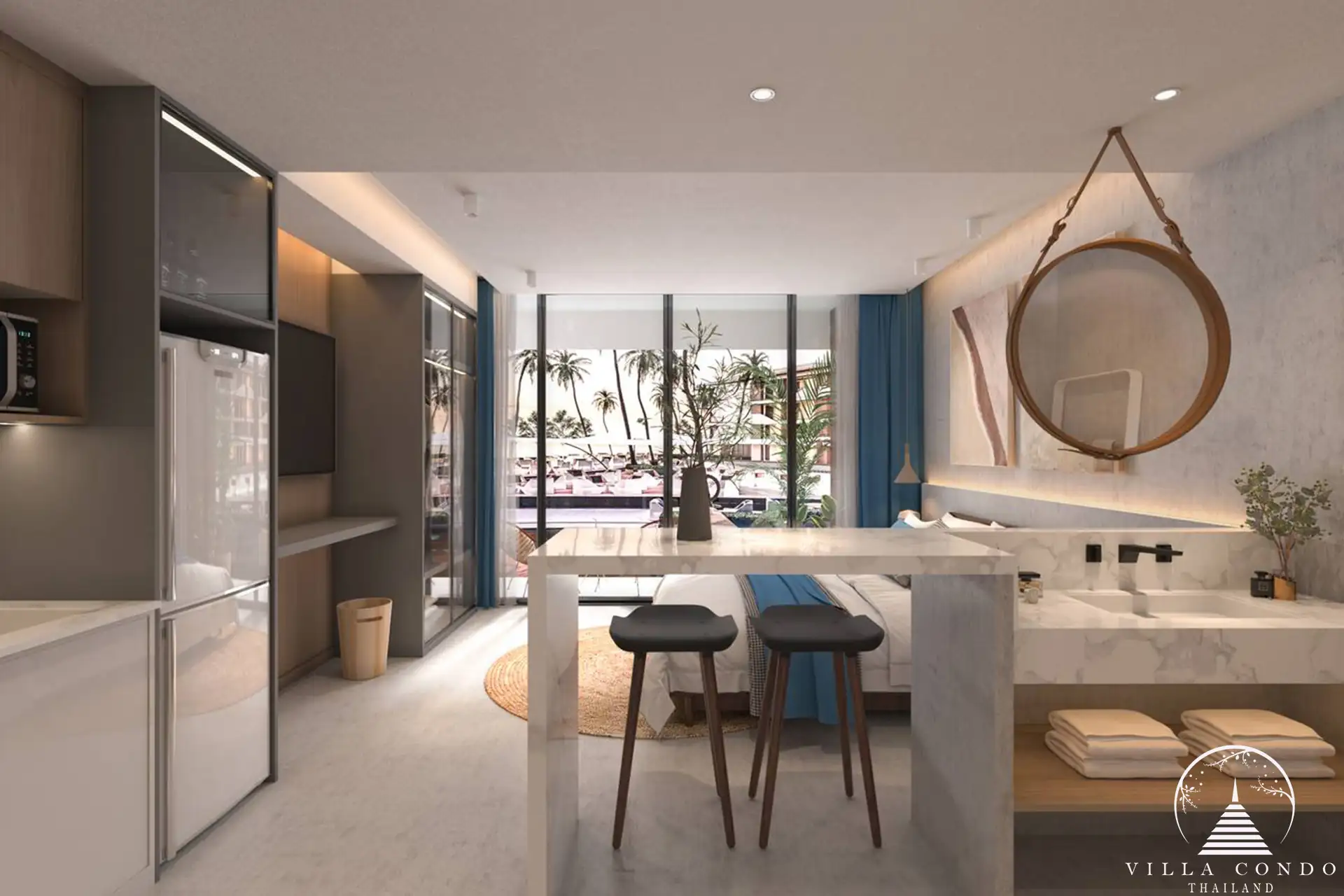 Luxurious interior of Sunshine Beach Beachfront Resort & Residences with modern furnishings.