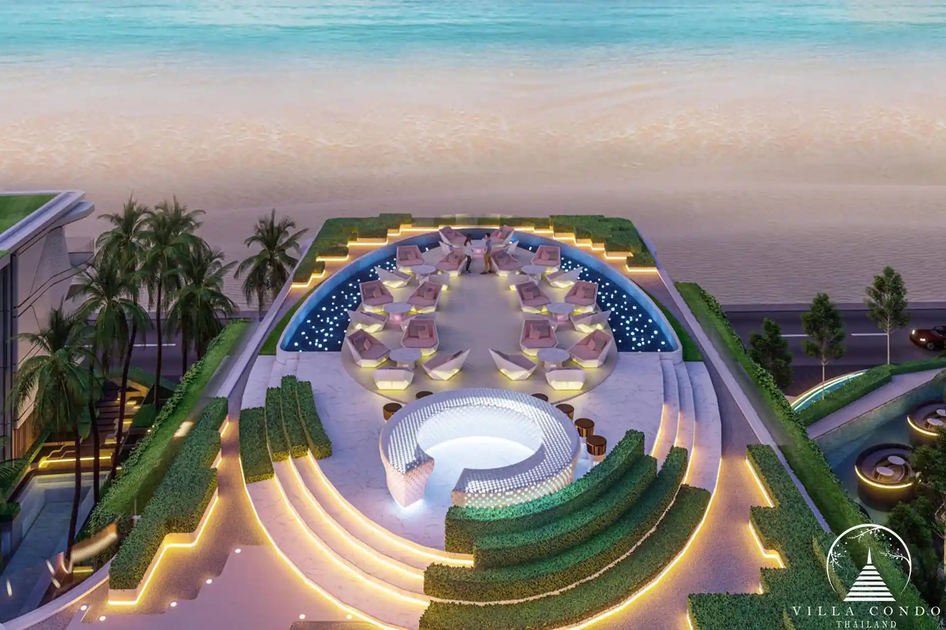 Beachfront view of Sunshine Beach Beachfront Resort & Residences overlooking Bangtao Beach.