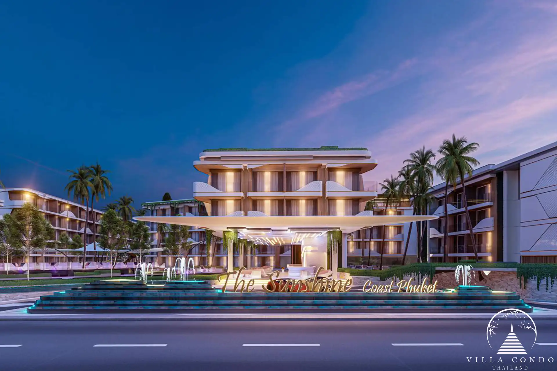 Main entrance to Sunshine Beach Beachfront Resort & Residences.