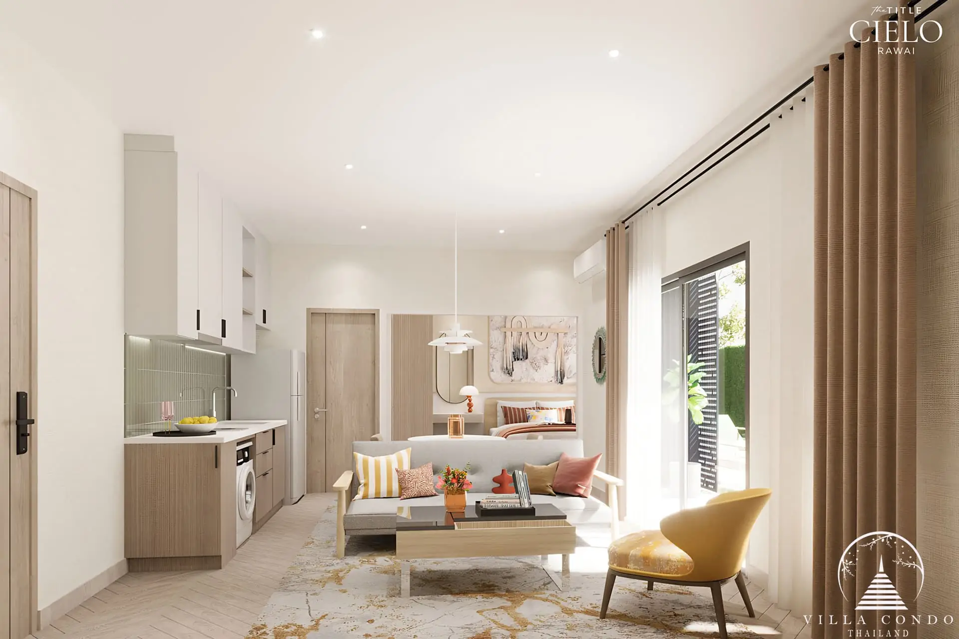 The Title Cielo Rawai 1-Bedroom Unit Interior