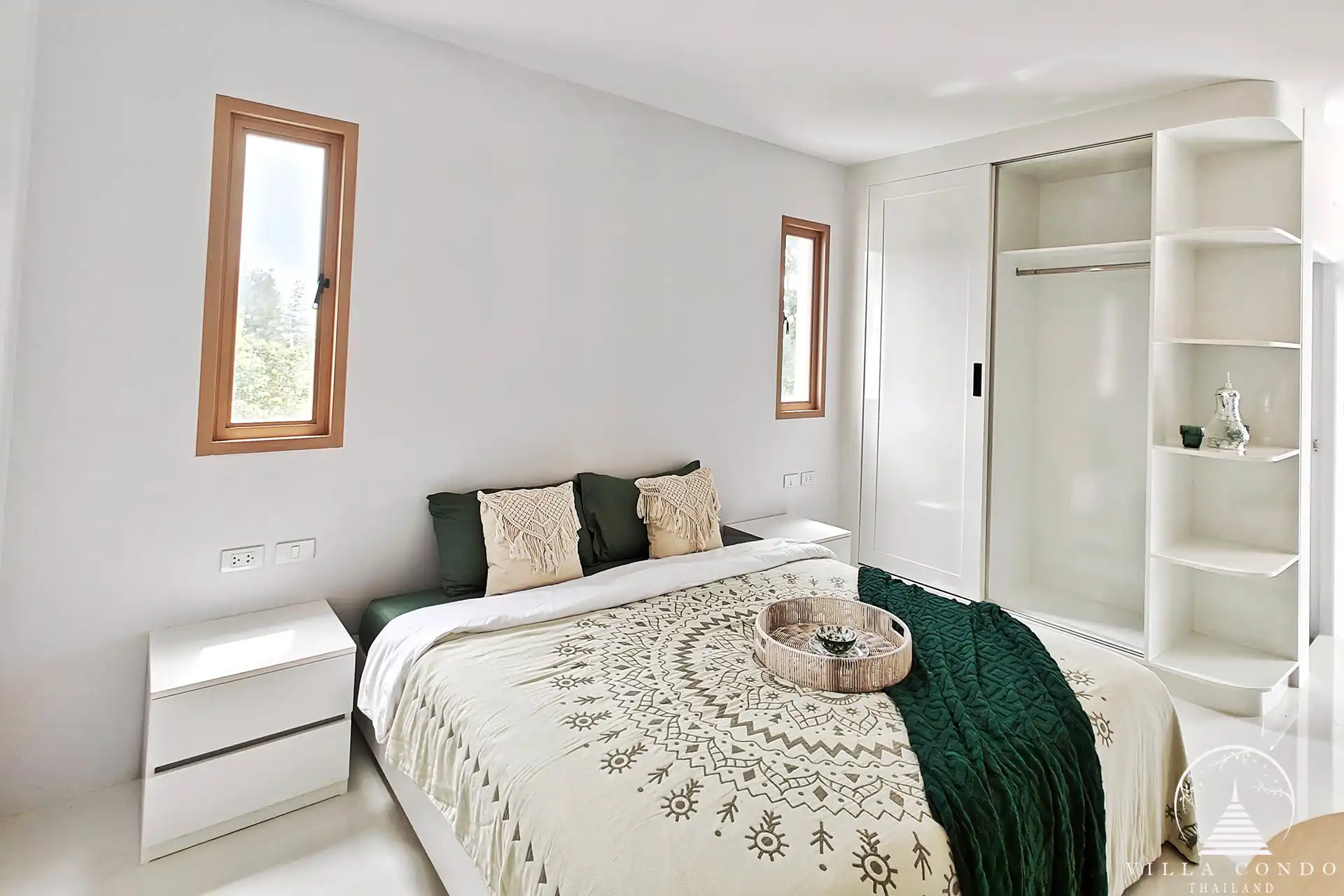 Luxurious master bedroom with modern furnishings at Tyssen Yamu