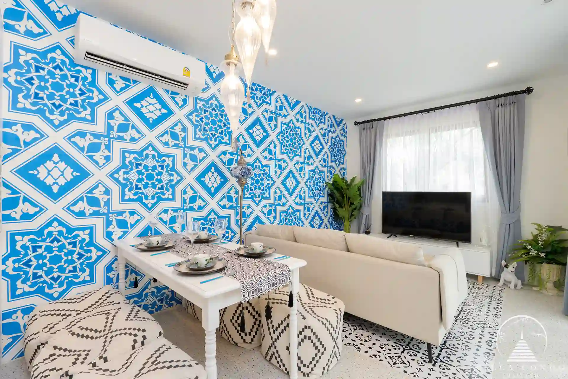 Spacious dining area at Tyssen Yamu with modern decor