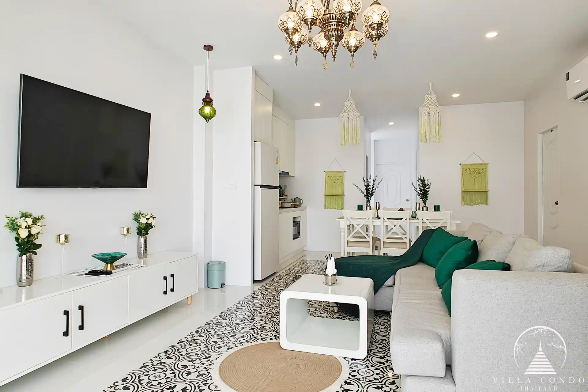 Interior of Tyssen Yamu villa with open-plan living.