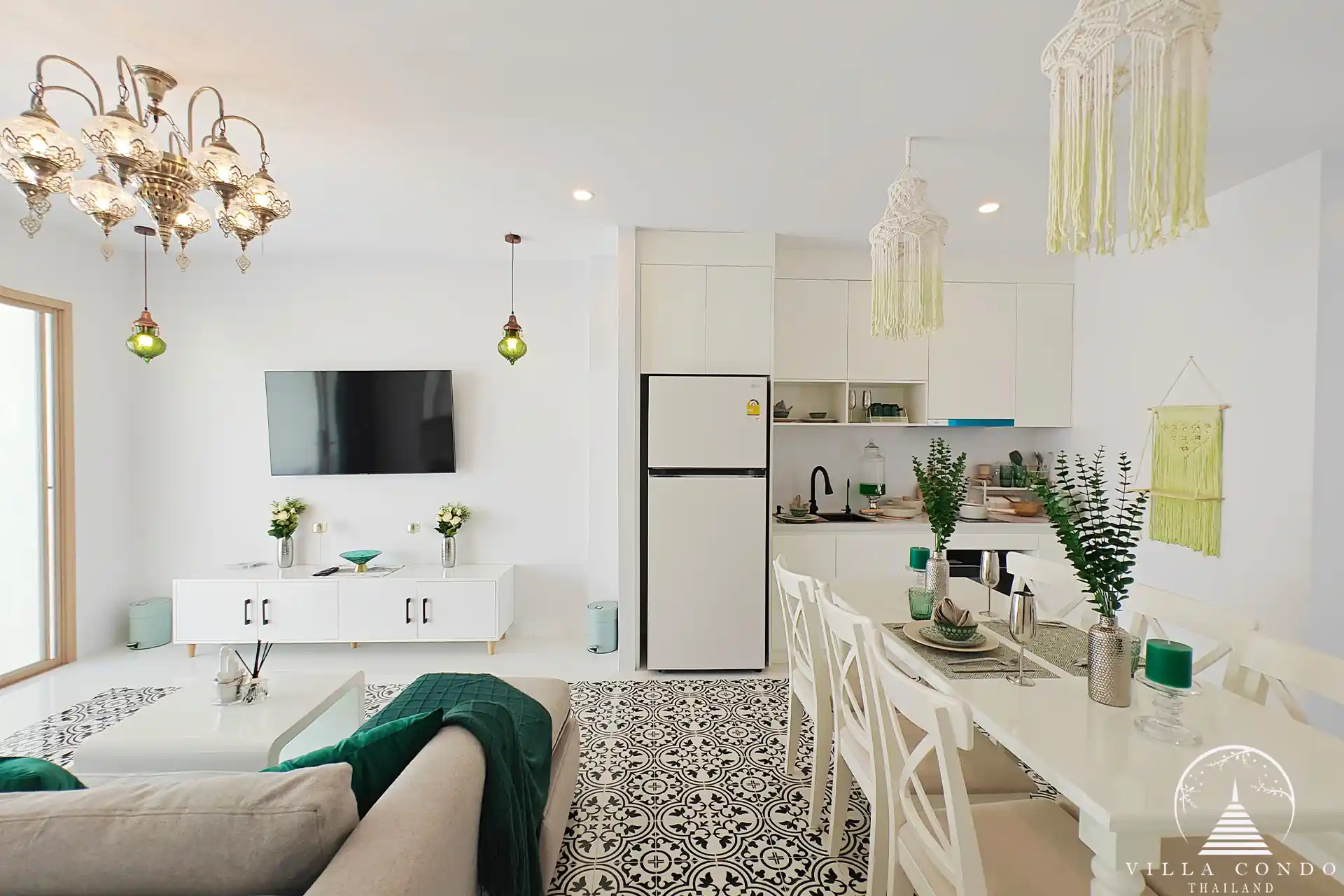 Interior of Tyssen Yamu villa with open-plan living.