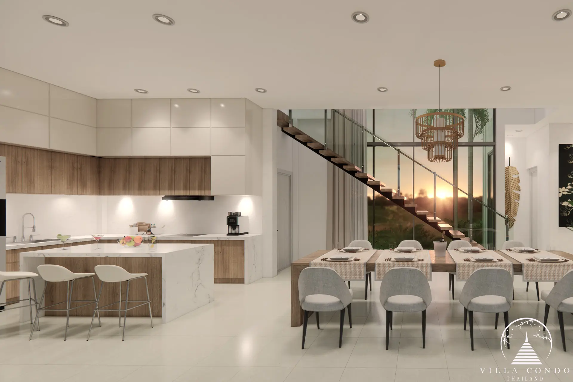 Interior of Unique Villa Kata, featuring open-plan living areas with stylish decor and natural light.