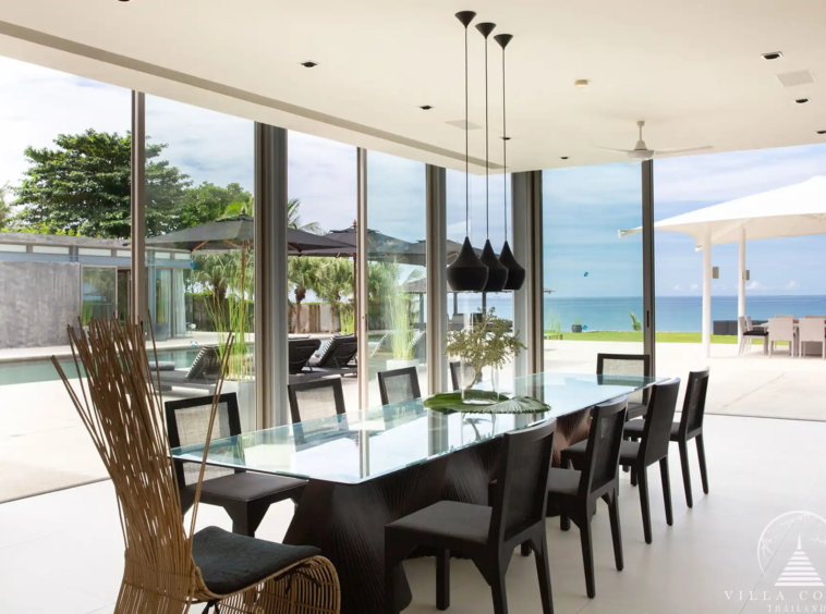 Villa Essenza Natai Beach Front Dining Area