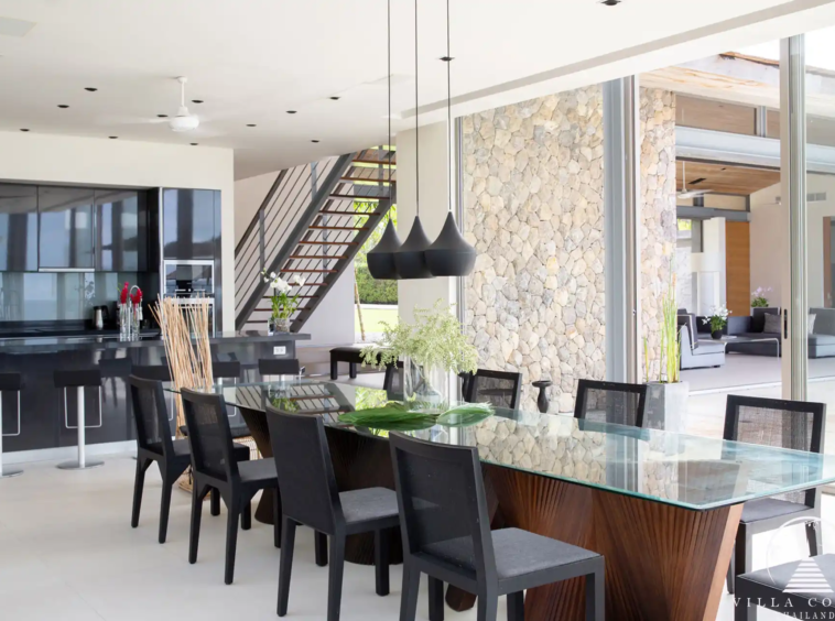 Villa Essenza Natai Beach Front Dining Area