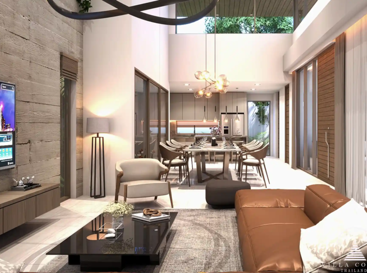 Spacious living area with comfortable seating in Vinzita Elite Residences.