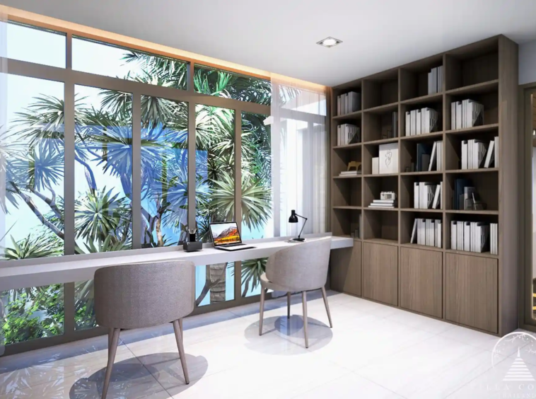 Cozy library or private office space in Vinzita Elite Residences.