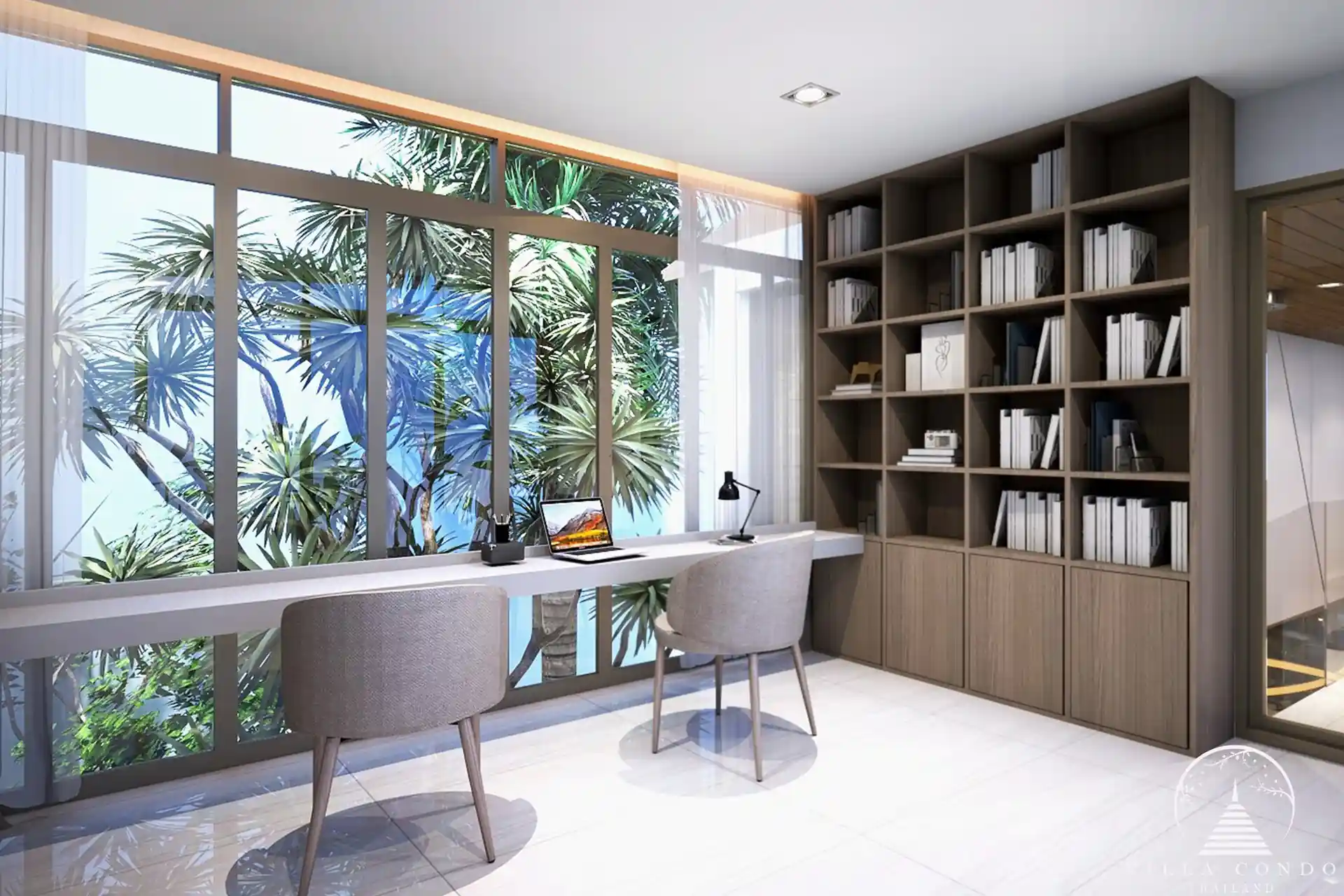Cozy library or private office space in Vinzita Elite Residences.
