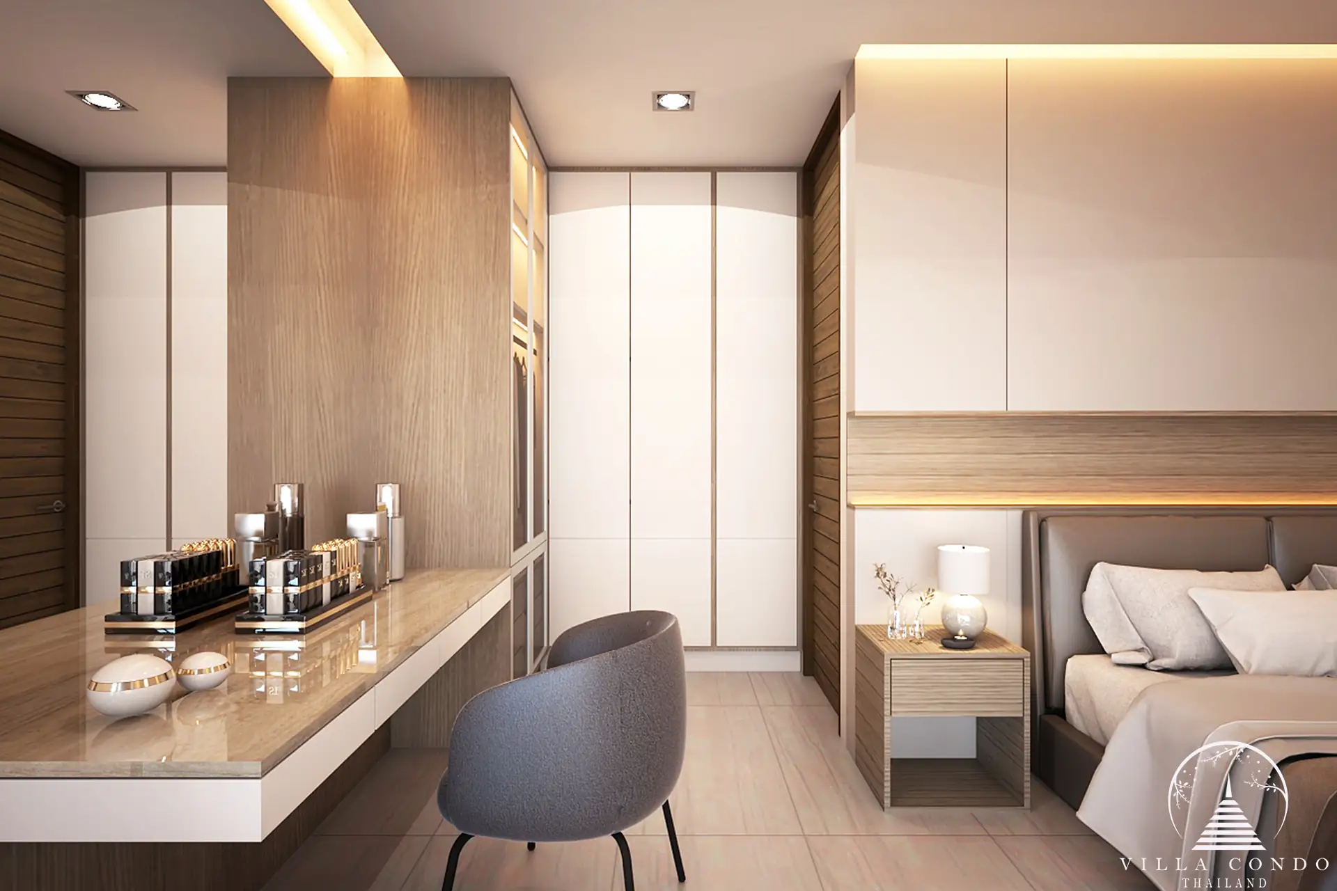 Spacious living area inside Vinzita Elite Residences with modern furnishings.