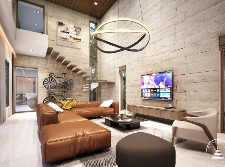 Spacious living area with comfortable seating in Vinzita Elite Residences.